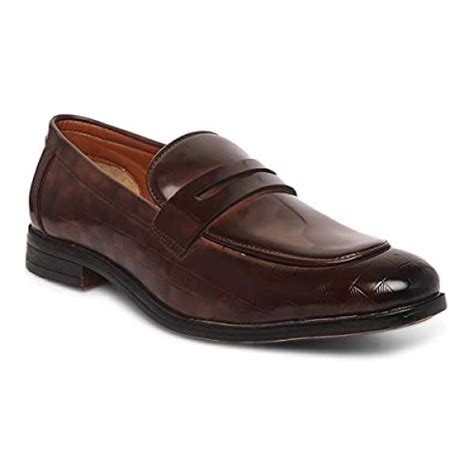 MUTAQINOTI Men's Brown Classic British Leather Loafer Shoes for Men ...