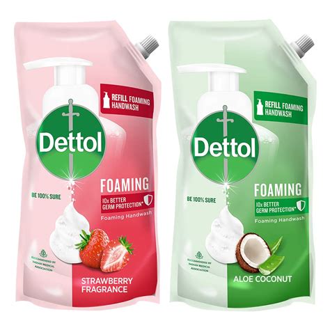 Dettol Foaming Handwash Refill Combo- Strawberry & Aloe coconut, (Pack ...