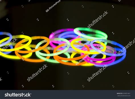 Colorful Fluorescent Light Neon On Black Stock Photo 393051661 ...