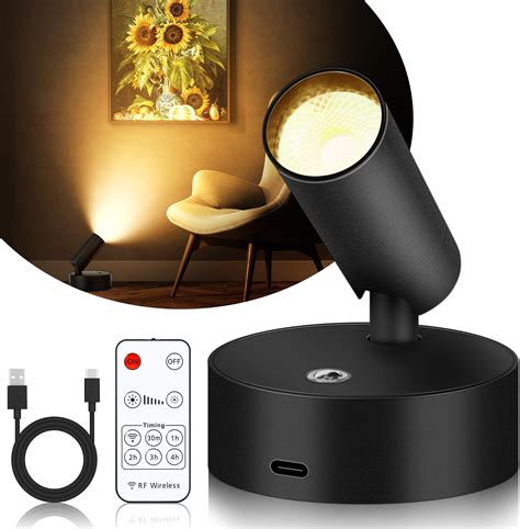 Wireless LED Spotlight Indoor, Rechargeable Battery Operated Floor ...