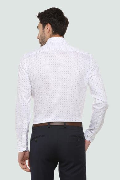 Buy Men White Print Full Sleeves Formal Shirt Online - 345076 | Louis ...