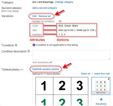 Image result for eBay Variations Tutorial
