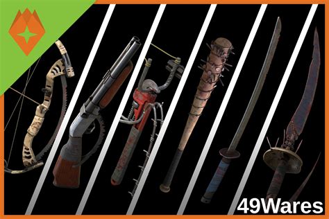 PBR (Zombie) Apocalypse Weapons - Pack 2 | 3D Props | Unity Asset Store