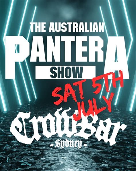 Australian Pantera Show - CROWBAR SYDNEY JULY 5, Crowbar Sydney ...