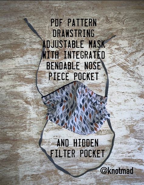 Image result for Reversible Face Mask Free Pattern