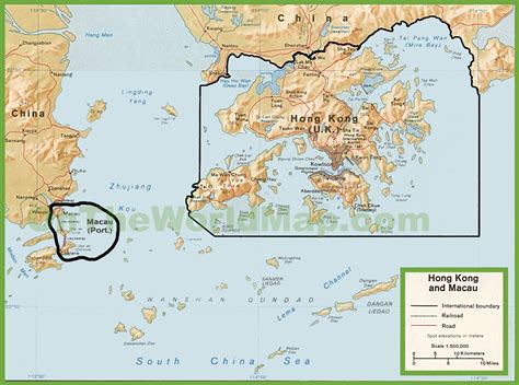 Macau political map - Ontheworldmap.com