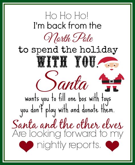 Elf On The Shelf Printable Return Letter - Printable New Year Banners