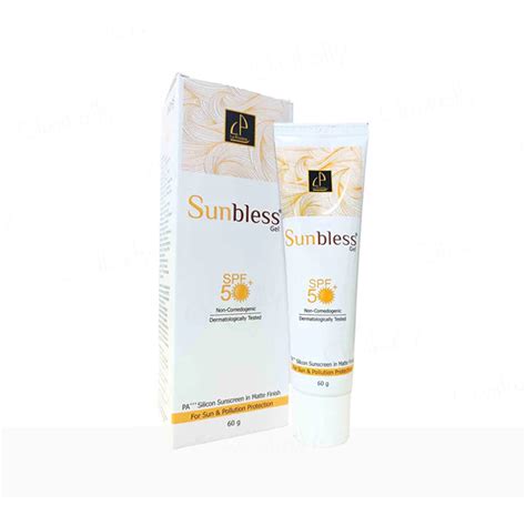 Sunbless Sunscreen SPF 50+ Gel – 60gm Broad Spectrum UVA/UVB Protection