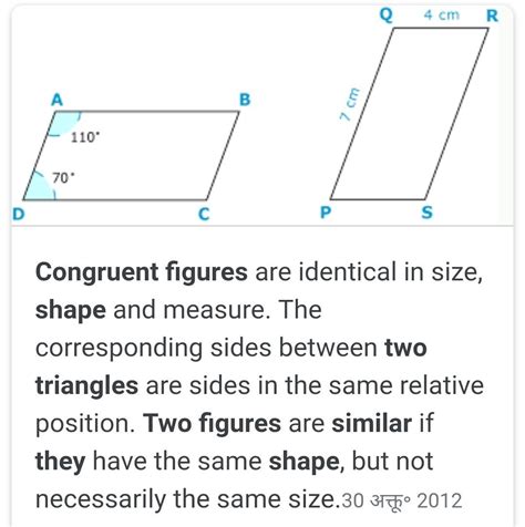 draw two congruent figures are they similar? explain - Brainly.in