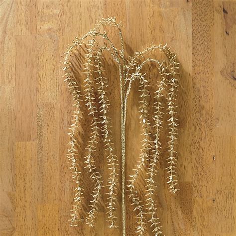 Glitter Mini Leaf Stems, Set of 12 | Frontgate