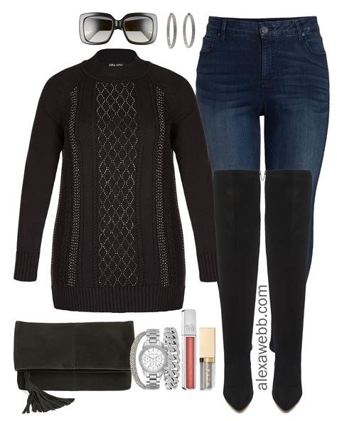 Plus Size Holiday Sweater Outfits - Alexa Webb
