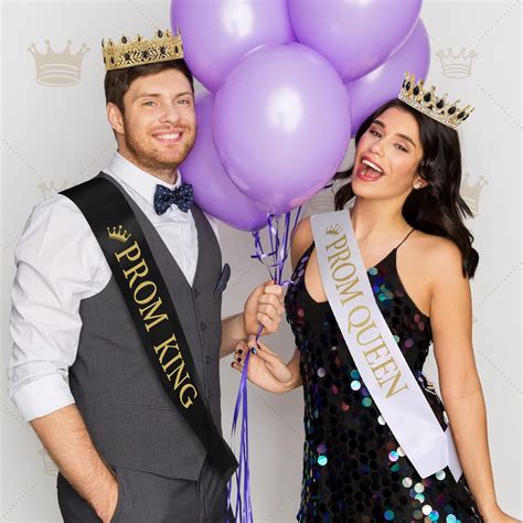 Buy 6 Pieces Gold Prom King and Queen Tiara Crowns Prom King and Queen ...