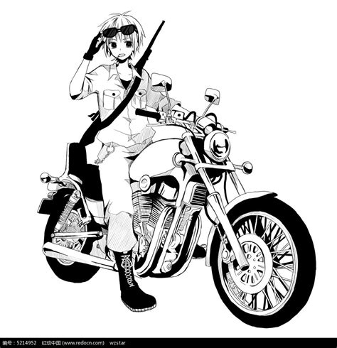 摩托车动漫图片(2)_伊卟图库