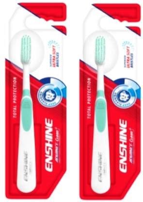 Enshine Pack of 2, Advance Clean+ Superior Bristles, Super Soft Ultra ...
