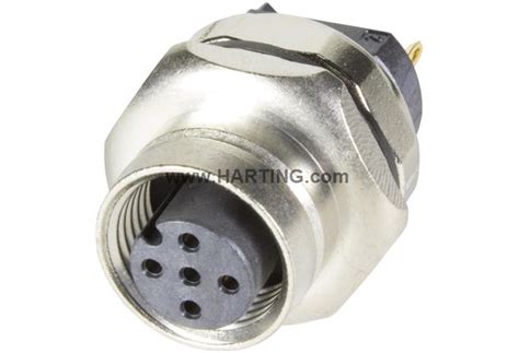PCB receptacle female front A-cod 5-pole | HARTING Technology Group