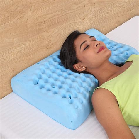 METRON Anti Pressure Visco Soft Bubbles Memory Foam Curve Pillow ...