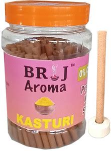 Brij Aroma Kasturi (Musk) Dhoop Sticks With Stand | Made In Vrindavan ...