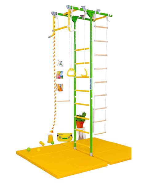 Buy Comet 1: Kids Indoor Home Gym Swedish Wall+Rope Ladder+Rings ...