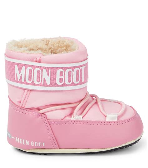 Baby Leather Trimmed Snow Boots in Pink - Moon Boot Kids | Mytheresa