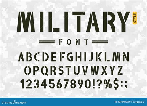 Military Stencil Letters