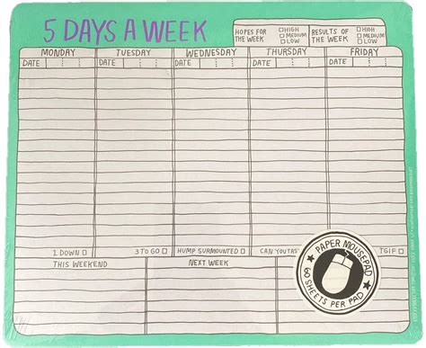 Knock Knock 5 Days a Week Paper Mousepad, 9.5 x 8-inches : Amazon.in ...