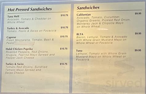 Menu for Free Speech Movement Cafe in Berkeley, CA | Sirved