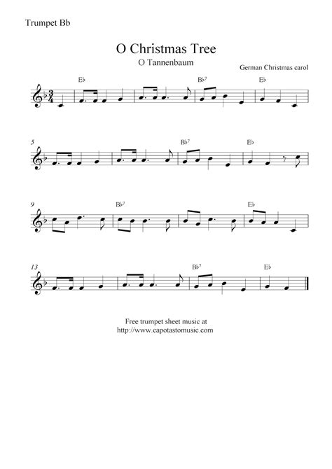 Trumpet Music Sheets For Beginners - Free Printable Templates