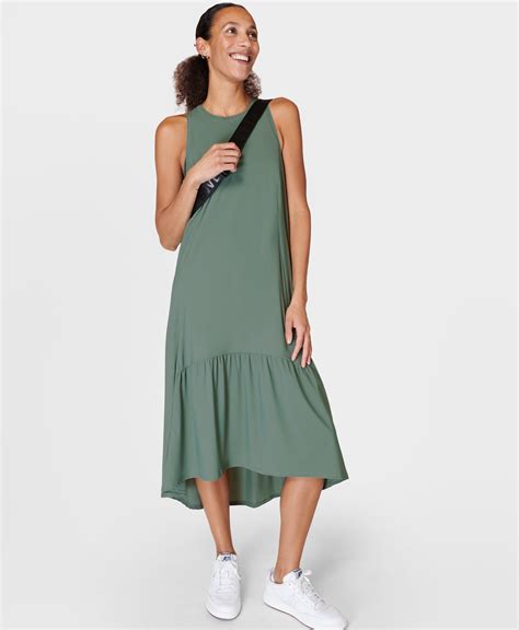 Explorer Ace Midi Dress - Cool Forest Green | Women's Dresses and ...