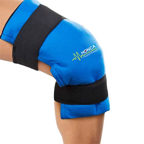 Knee Ice Pack Wrap , Hot & Cold Therapy Knee Support Brace - Reusable ...