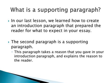 Image result for Supporting Paragraph