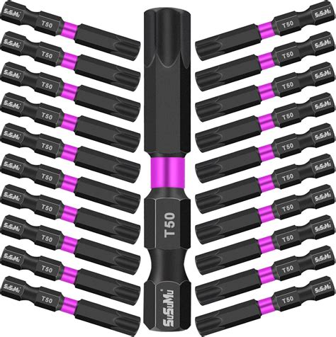 T50 Torx Bits For Impact Driver,SuSuMu 20 Pieces T50 2 In. Impact Tough Magnetic #50 Torx Head ...