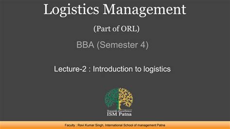Image result for Logistics Lectures