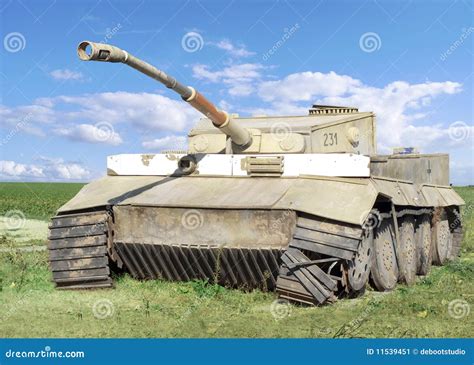 World War II Wrecked German Tank Stock Image - Image of world, defense ...