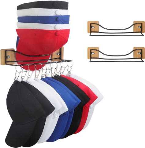 Amazon.com: JSVER Wall Mount Hat Rack Hat Organizer, Modern Metal Hat ...