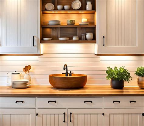 Cozy Up Your Kitchen with White Shiplap Backsplash - Tiponthetrail.com