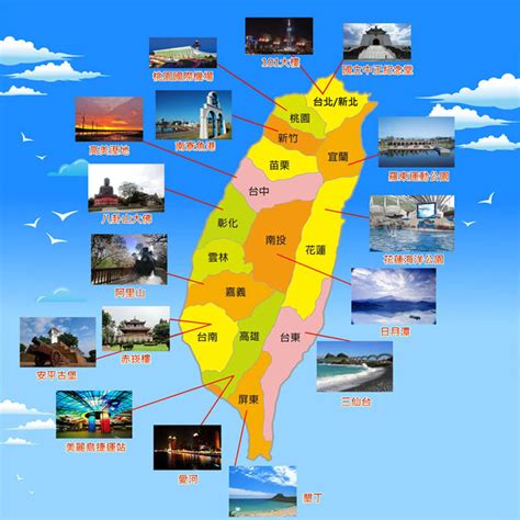 台湾旅游地图 台湾景点分布图-台湾自助指南-回归旅游网