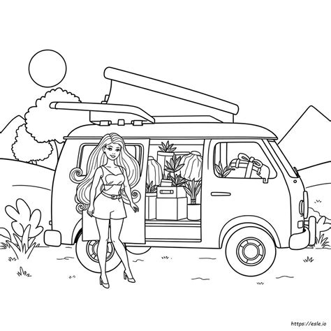 Barbie Camper Van Ausmalbilder