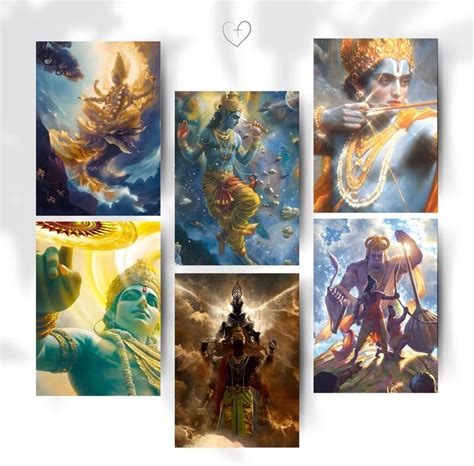 Spiritual Wall Poster Set Pack of 6, A4 Size, Aesthetic Stickers Set ...