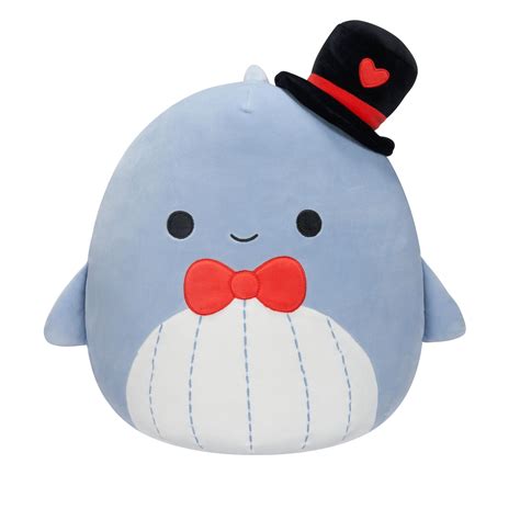 Buy SquishmallowsOriginal 12-Inch Samir Blue Whale with Heart Top Hat ...