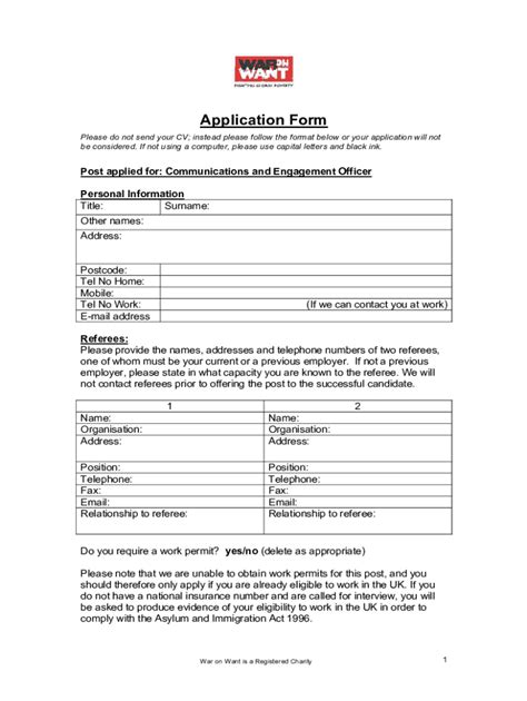 Fillable Online Application forms or CVs and cover letters - which ...