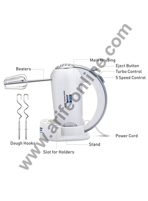 KENT Hand Blender With Stand Lightweight Hand Mixer With Chrome Beater ...