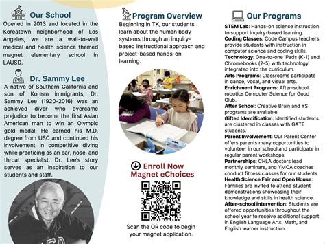 Dr. Sammy Lee School Brochure – Magnet Program – Dr. Sammy Lee Medical ...