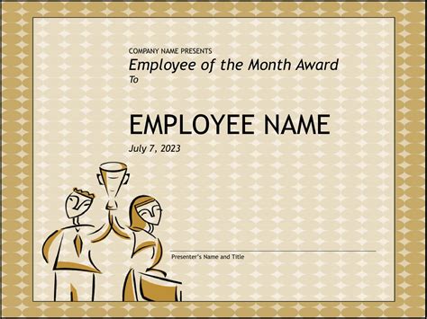 Free Printable Employee Of The Month Certificate Templates [PDF, Word]