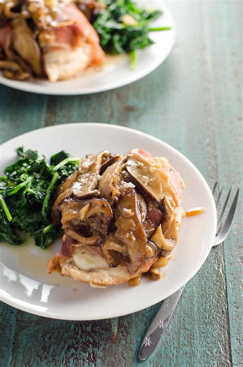 Prosciutto-Wrapped Stuffed Chicken Marsala - Umami Girl