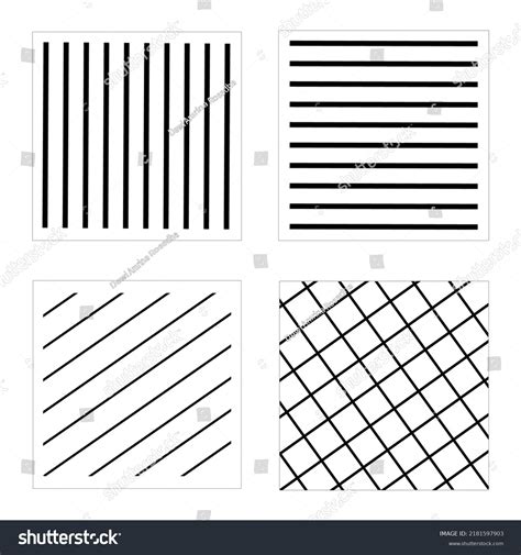 Vectors Vertical Lines Horizontal Lines Diagonal Stock Vector (Royalty ...