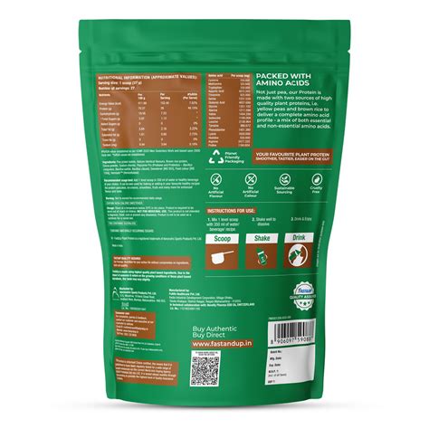 Fast&Up Plant-based Protein Powder for Muscle Gain & Recovery