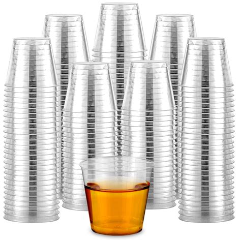 Stock Your Home 1000 Disposable Clear Plastic Shot Glasses 1oz ...