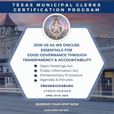 Texas Municipal Clerks Association, Inc. on LinkedIn: 📢 Registration ...