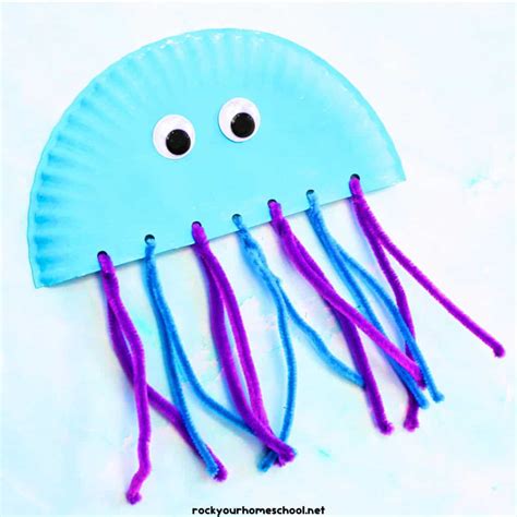 Paper Plate Jellyfish: How To Make With Pipe Cleaners- Rock Your Homeschool