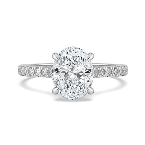Hidden Halo Oval-Cut Engagement Ring – Minifora